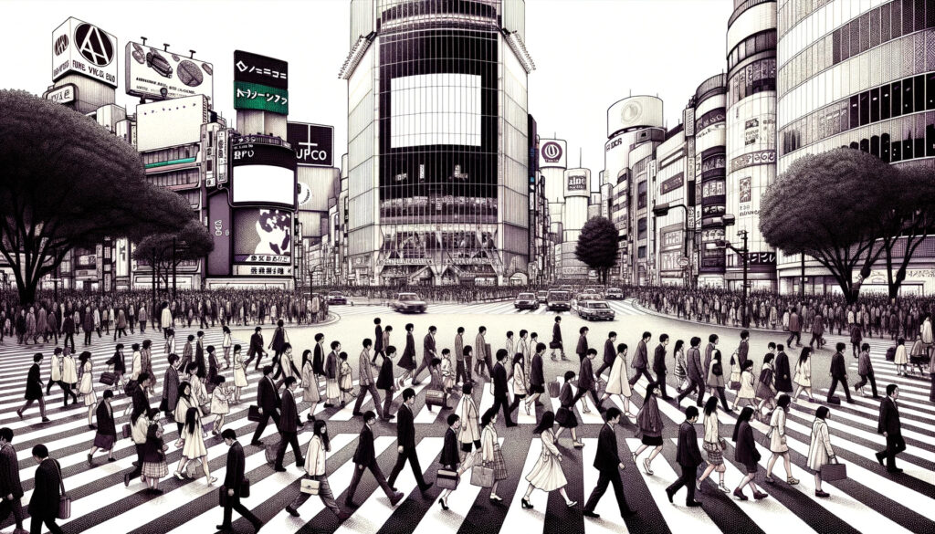 日本語で「DALL-E 3」が生成した画像：東京の日常