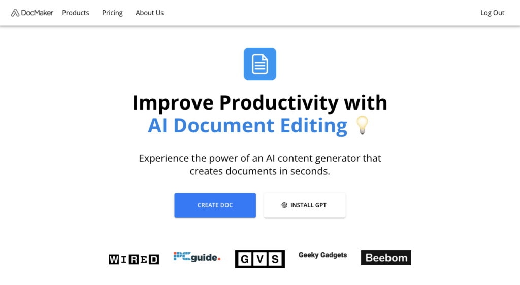 Doc Maker - Document Creation Powered by ChatGPT