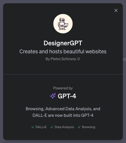【DesignerGPT】ChatGPT GPTs 使い方：コード不要の簡単ウェブサイト作成ツール