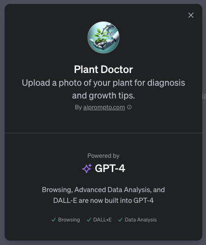 「GPTs」活用事例：植物の病気の診断や成長のヒントを提供する「Plant Doctor」