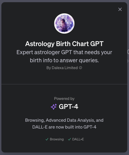 「GPTs」活用事例：正確な占星術リーディングを提供する「Astrology Birth Chart GPT」
