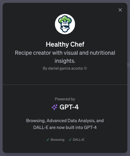 「GPTs」活用事例：食材からレシピを提案し、栄養アドバイスも行う「Healthy Chef」