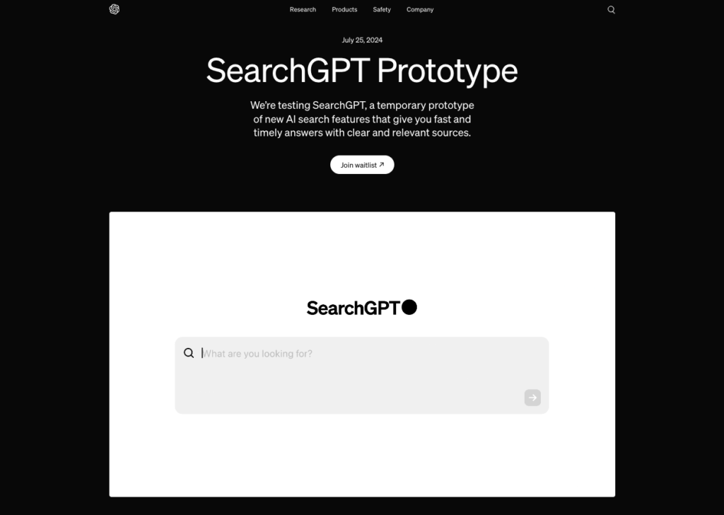 SearchGPT is a prototype of new AI search features | OpenAI