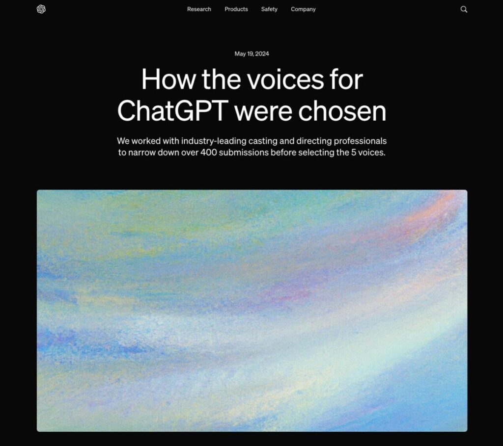 How the voices for ChatGPT were chosen | OpenAI