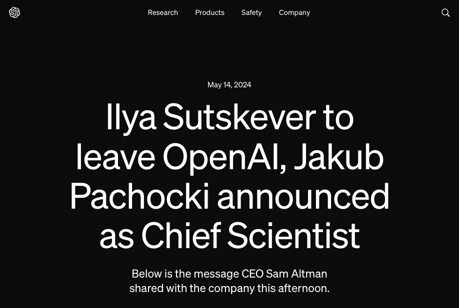 Ilya-Sutskever-to-leave-OpenAI-Jakub-Pachocki-announced-as-Chief-Scientist-OpenAI