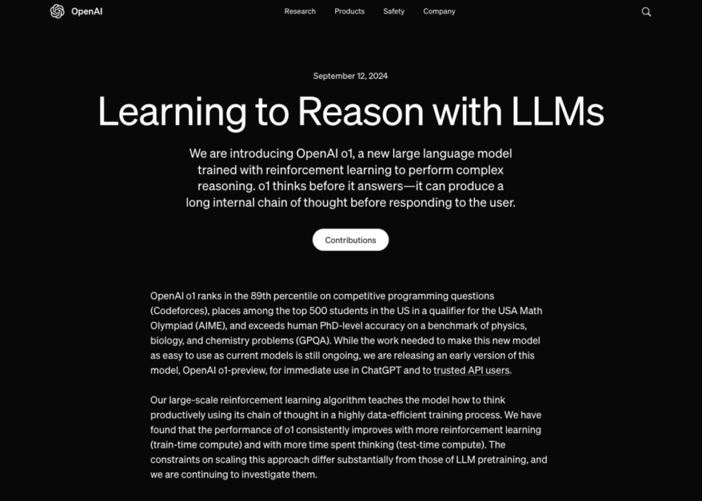 Learning to Reason with LLMs | OpenAI