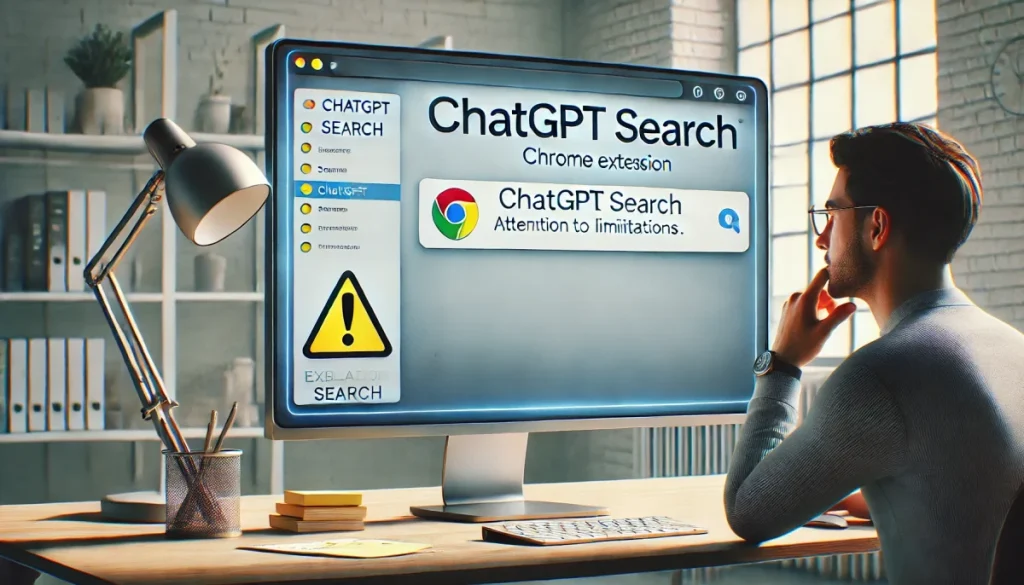 「ChatGPT Search」拡張機能の使用中の注意点と制約