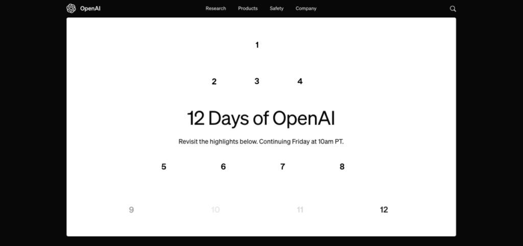 12 Days of OpenAI | OpenAI