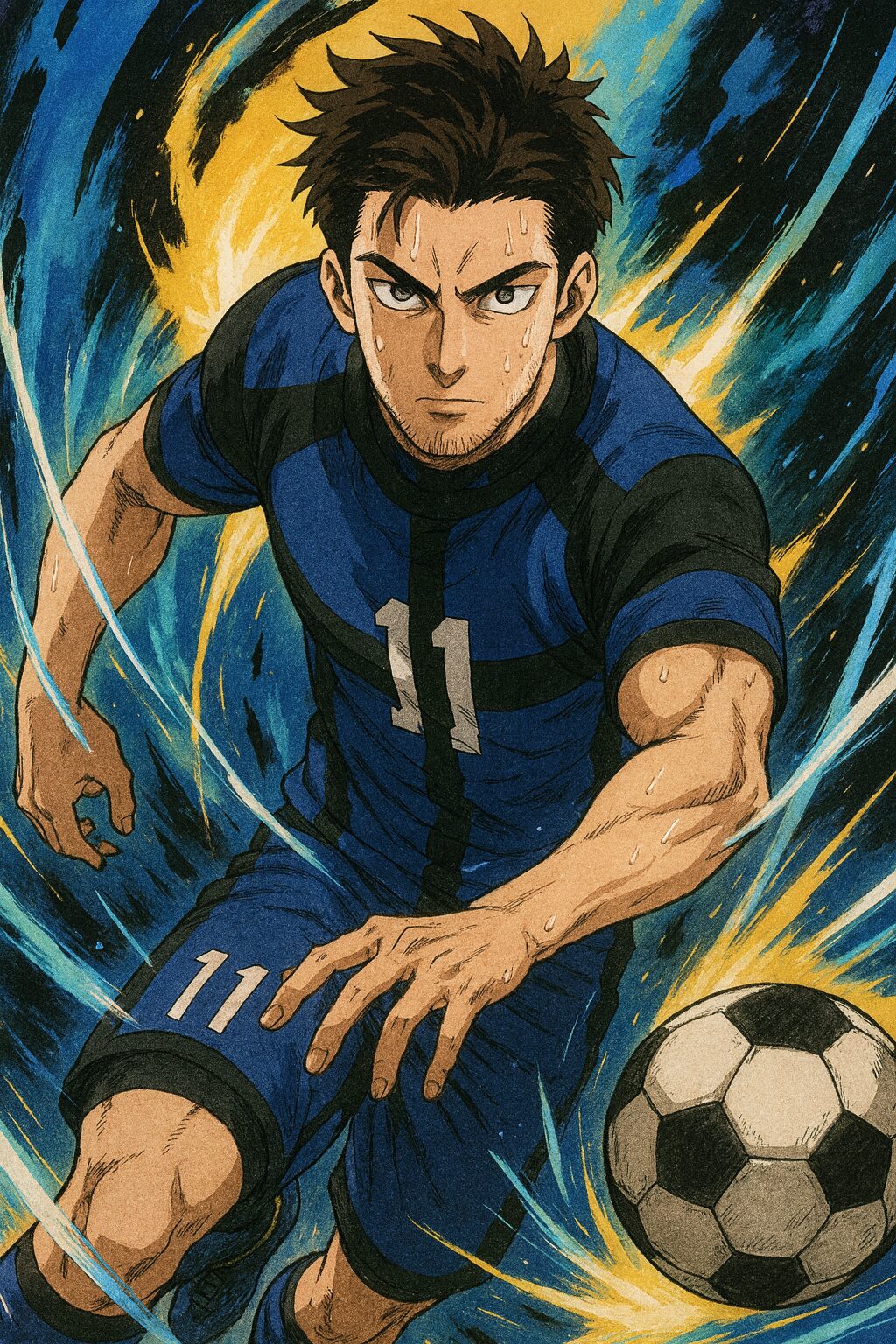 画像を「ブルーロック風」に変換してみた