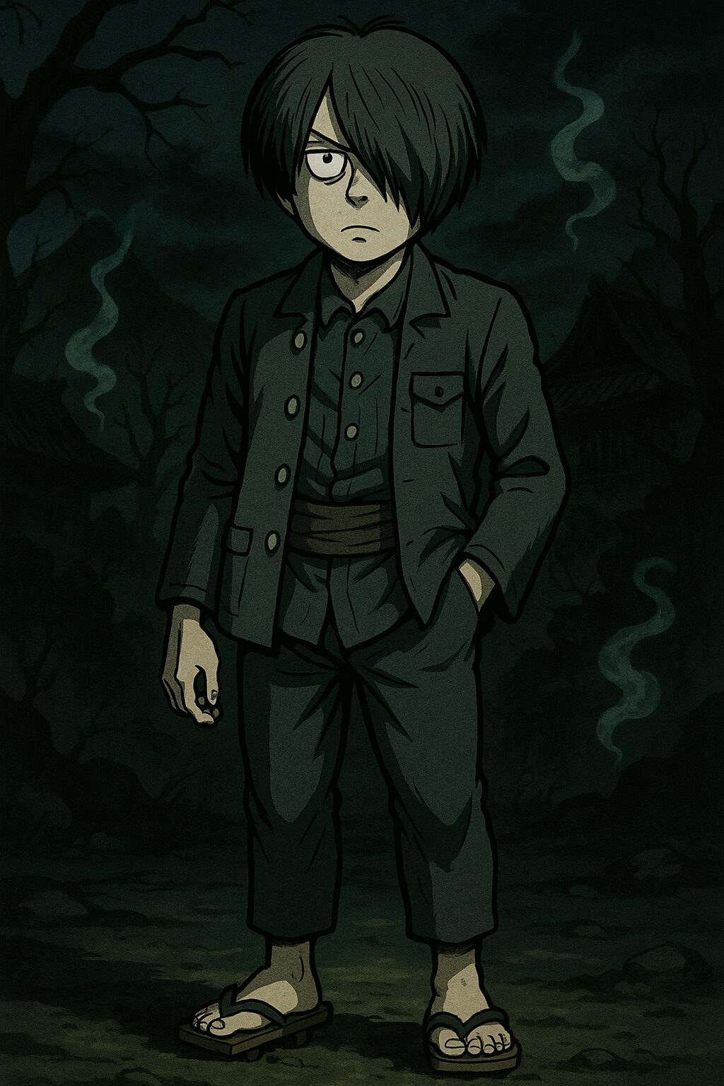 画像を「鬼太郎風（ゲゲゲの鬼太郎）」に変換してみた