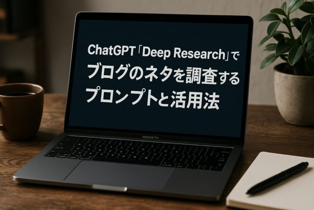 ChatGPT「Deep Research」でブログのネタを調査するプロンプトと活用法！検索ニーズや記事構成まで丸ごと分析