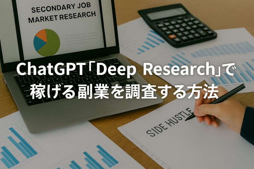 ChatGPT「Deep Research」で稼げる副業を調査する方法！注目ジャンルと傾向を徹底分析