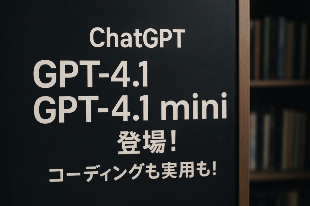 ChatGPT「GPT-4.1」「GPT-4.1 mini」登場！使い方・料金・性能・違いを完全ガイド まとめ