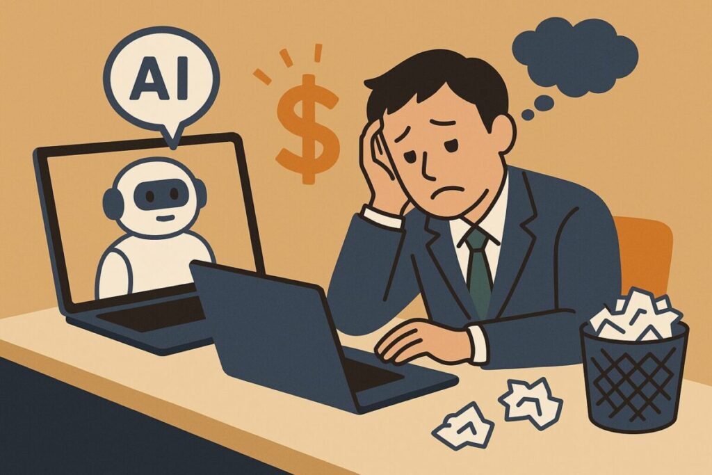 ChatGPTの失敗例⑧AI導入の目的不明瞭でリソース浪費