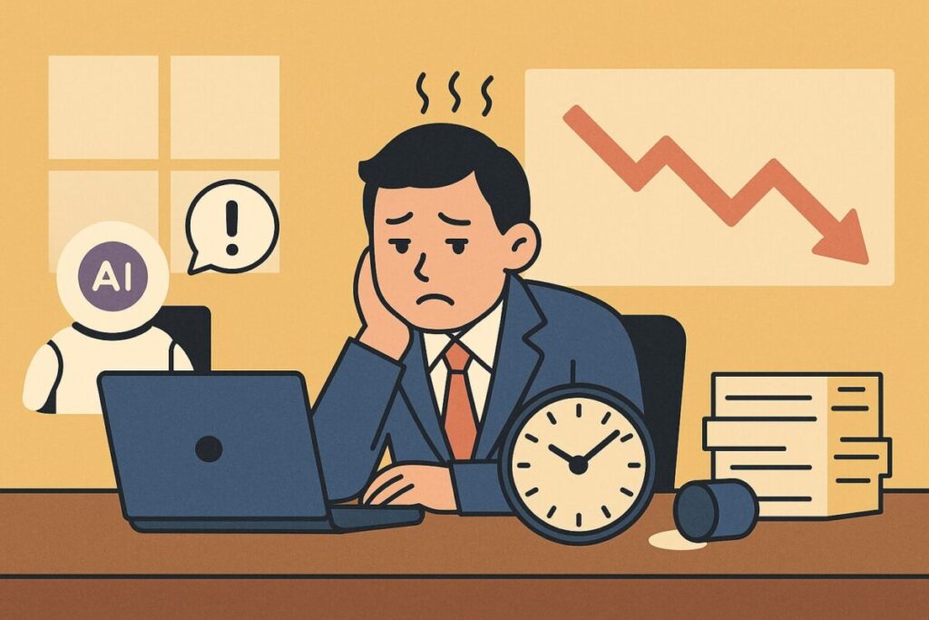 ChatGPTの失敗例⑨AI過信で業務効率が逆に低下したケース