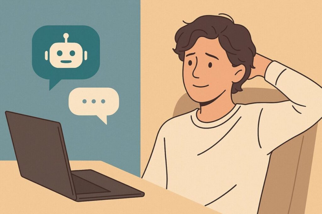 「自己否定が止まらないときの相談」テンプレートと具体例｜否定的な思考をやわらげるプロンプト