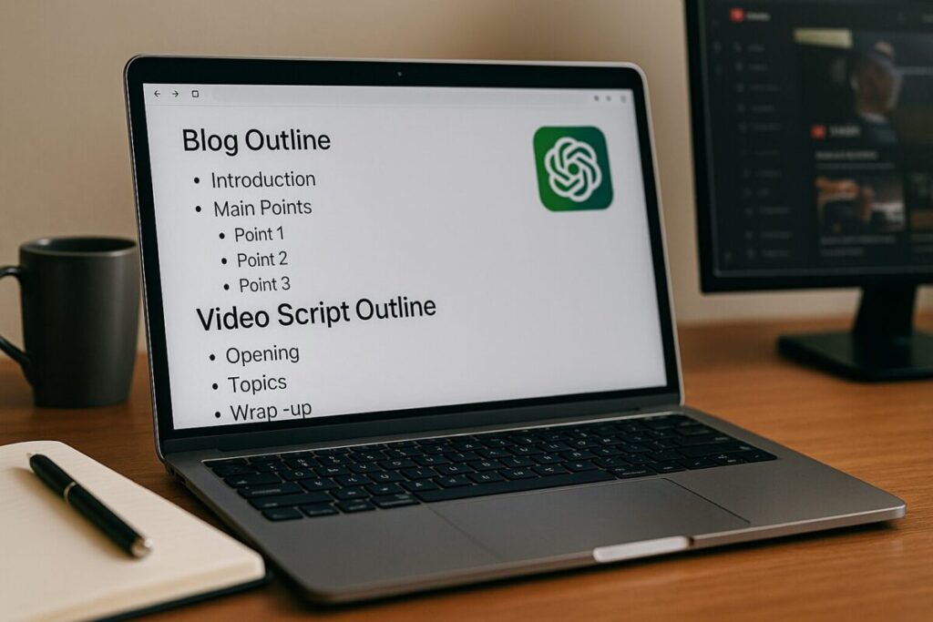 ⑦ブログやYouTubeの構成案を曜日指定で生成するタスク