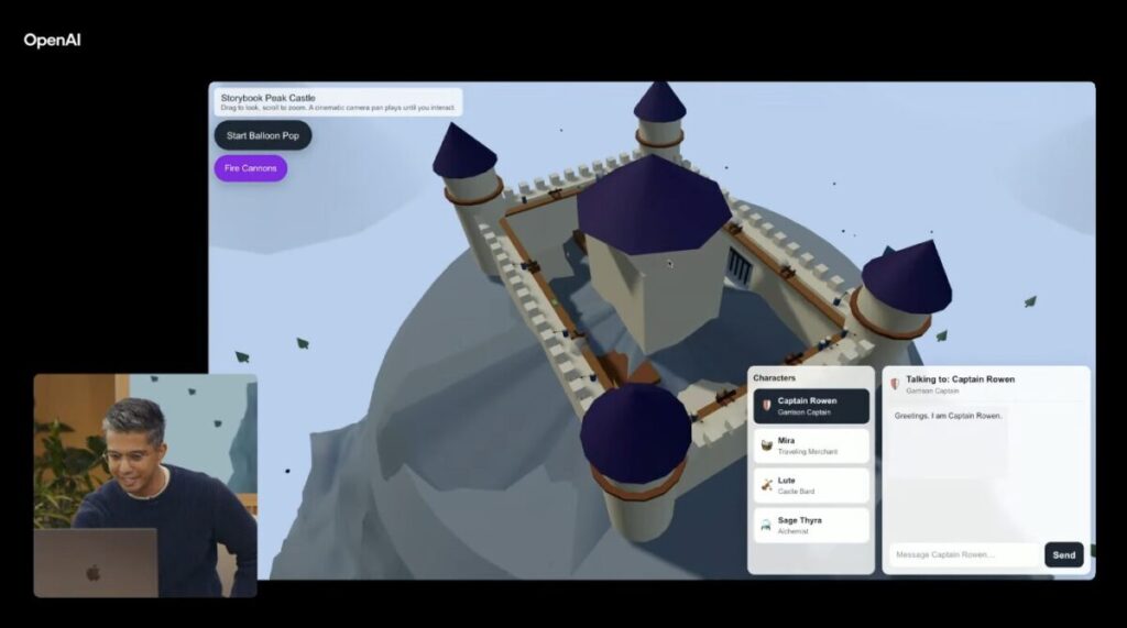 デモ②：コーディング｜教育アプリやダッシュボード、3Dゲームまで CFO向けダッシュボード 3Dキャッスルのゲーム