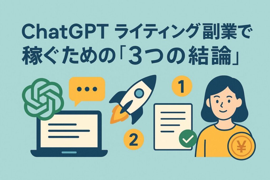 ChatGPTライティング副業で稼ぐための「3つの結論」