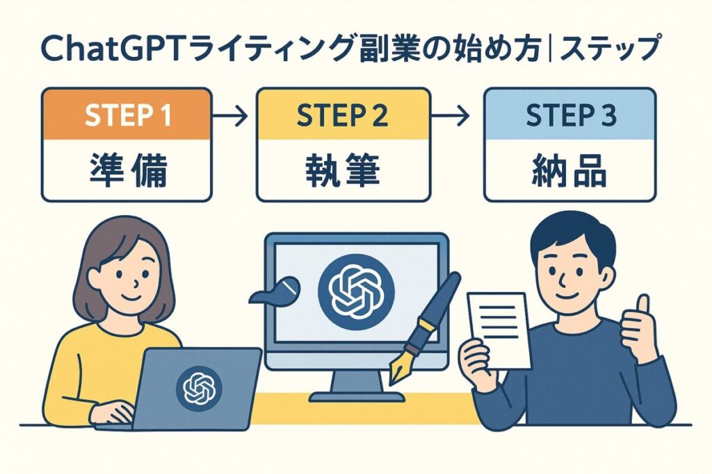 ChatGPTライティング副業の始め方｜ステップ解説（プロンプト付き）